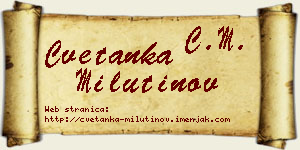 Cvetanka Milutinov vizit kartica